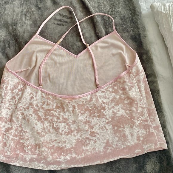 VS Pink Velvet Pj Top - Picture 2 of 4